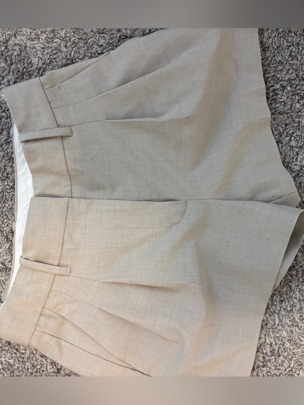 For both! Aritzia Women's High-Waist Pleated Shorts - Cream & Light Taupe - Picture 2 of 4